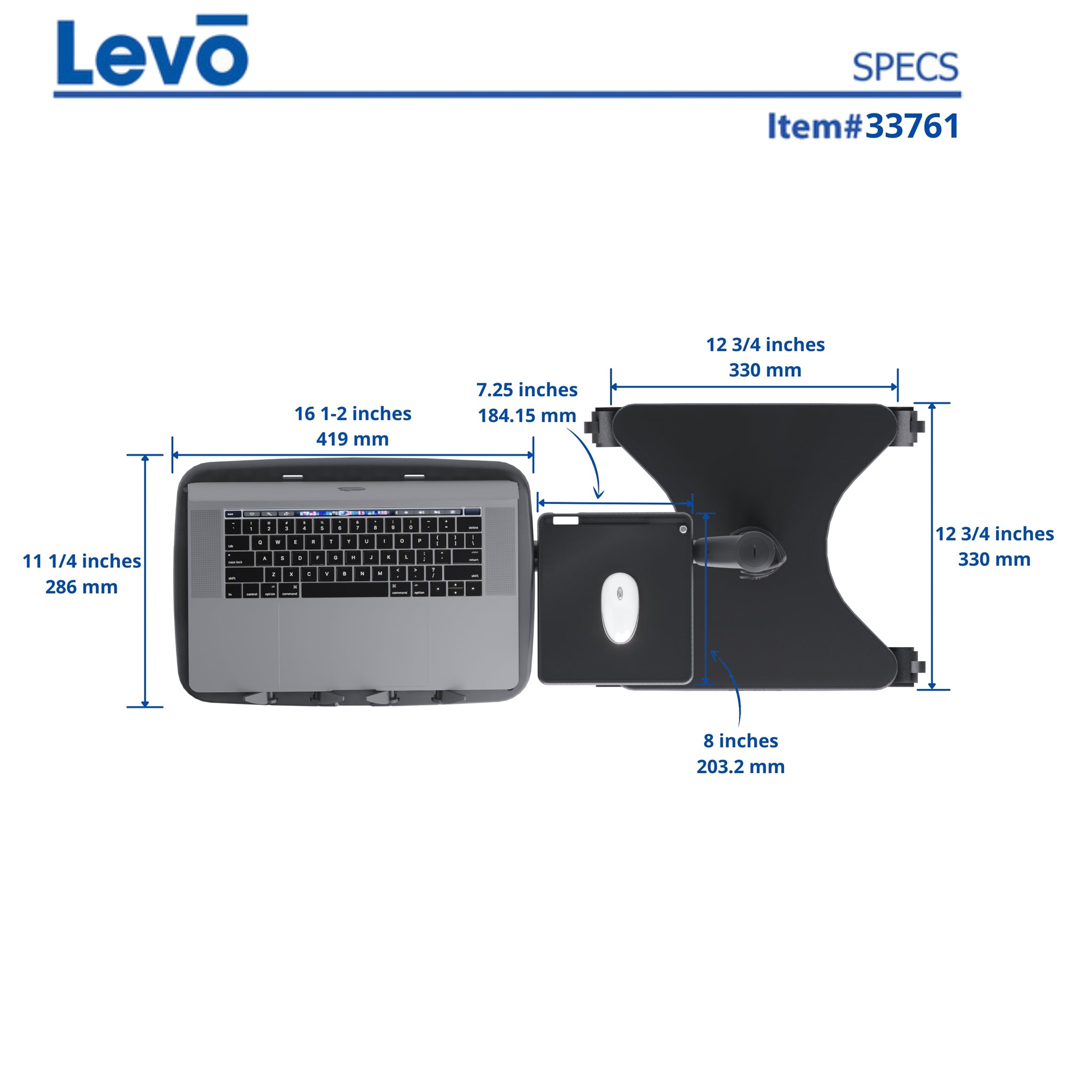 Freestanding Double Leg Rest by Score : ErgoCanada - Detailed Specification  Page