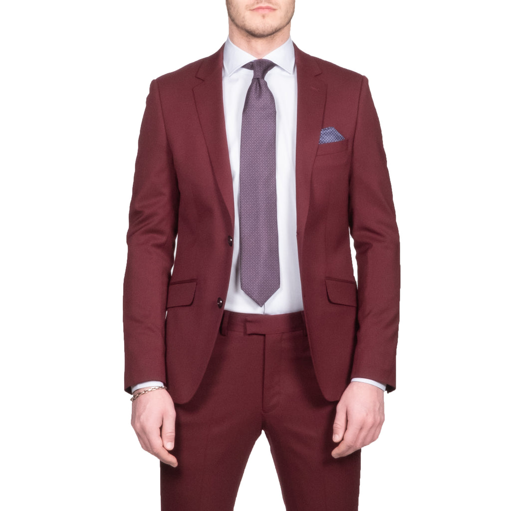 Burgundy Suit Slim – Mr. Derk Apparel