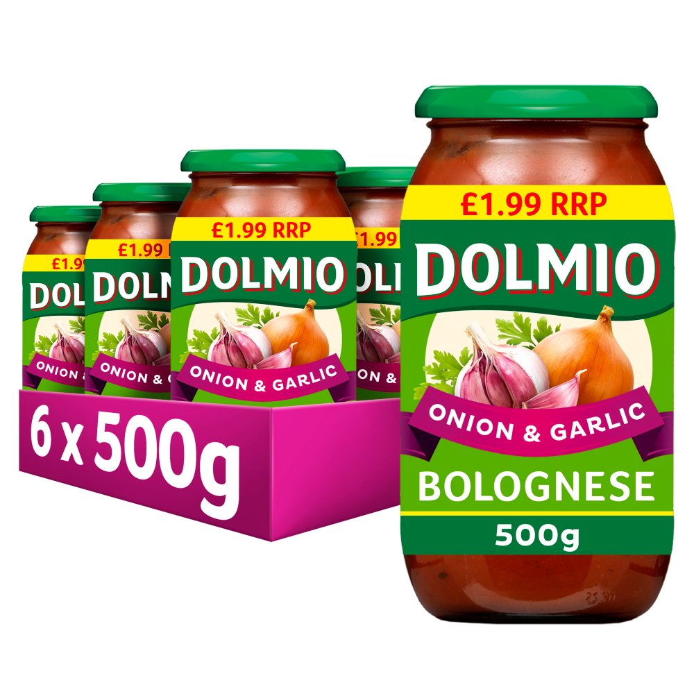 Dolmio Bolognese Onion & Garlic Pasta Sauce 500g [ ], Case of 6  Cooking Sauce & Paste Catering - British Hypermarket-uk Dolmio