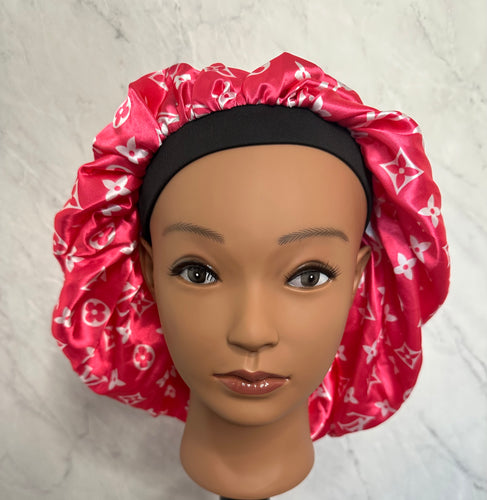 White & Pink LV Bonnet – Monet Dior Couture