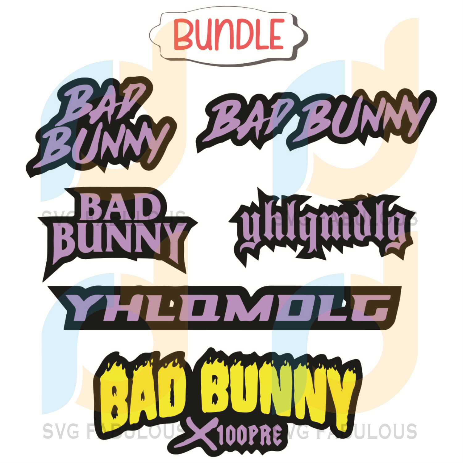 Download Bad Bunny Logo Svg Bundle Trending Svg Bad Bunny Svg Bunny Svg Yhl Svg Fabulous