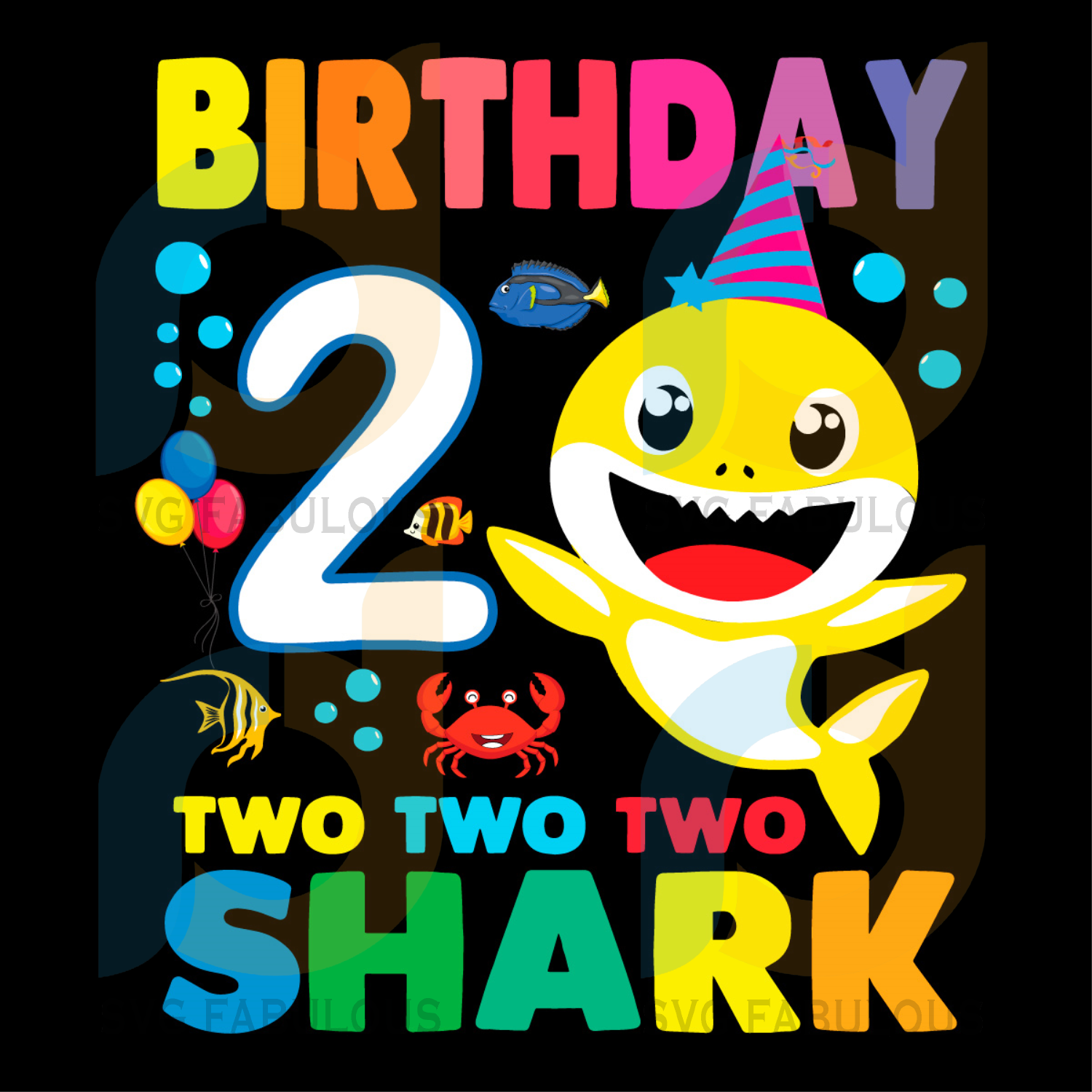 Download Birthday 2 Years Old Baby Shark Svg Birthday Svg 2nd Birthday Svg B Svg Fabulous