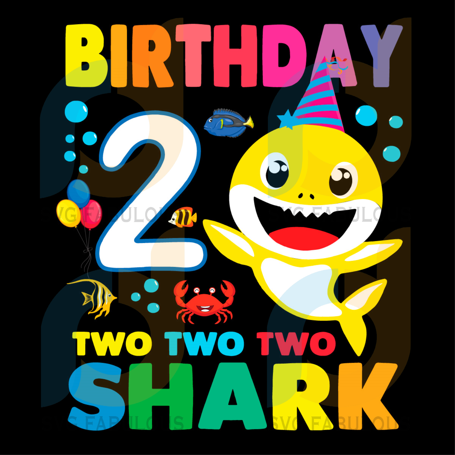 Free Free 218 Baby Shark 2 Birthday Svg SVG PNG EPS DXF File