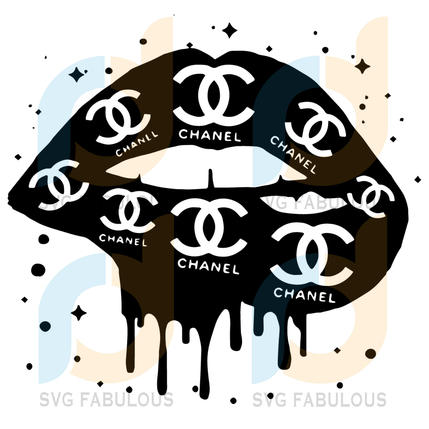 Chanel Lips Logo Svg Trending Svg Chanel Lips Svg Dripping Lips Svg Svg Fabulous