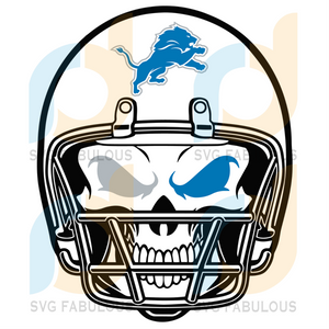 Detroit Lions Skull Helmet Svg Sport Svg Football Svg Football Team Svg Fabulous