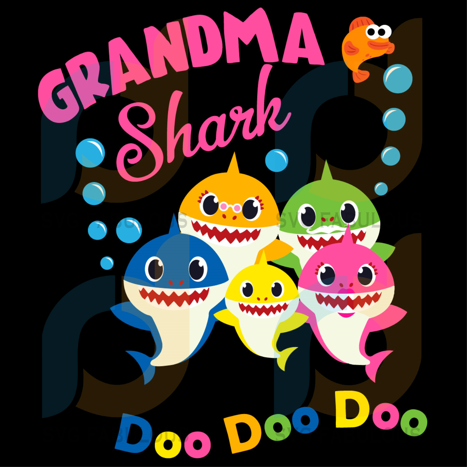 Grandma Shark Doo Doo Doo Svg Trending Svg Grandma Shark Svg Grandm Svg Fabulous