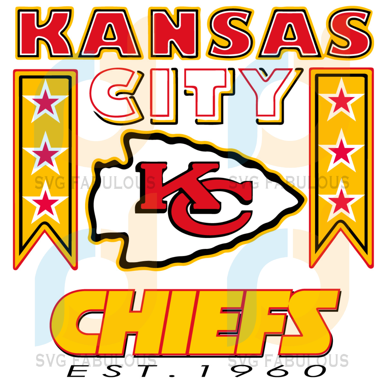 Download Kc Chiefs Est 1960 Vintage Custom Svg Sport Svg Kansas City Chiefs S Svg Fabulous