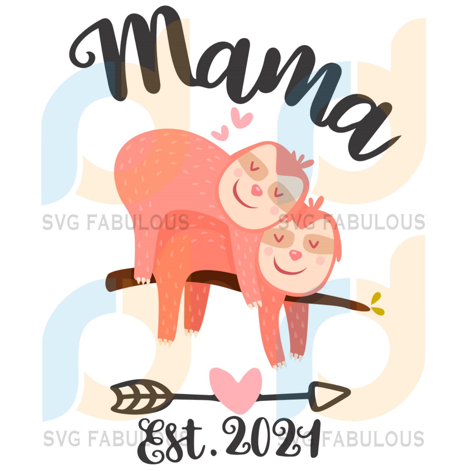 Download Mama Est 2021 New Mom Pregnancy Announcement Svg Mothers Day Svg Slo Svg Fabulous