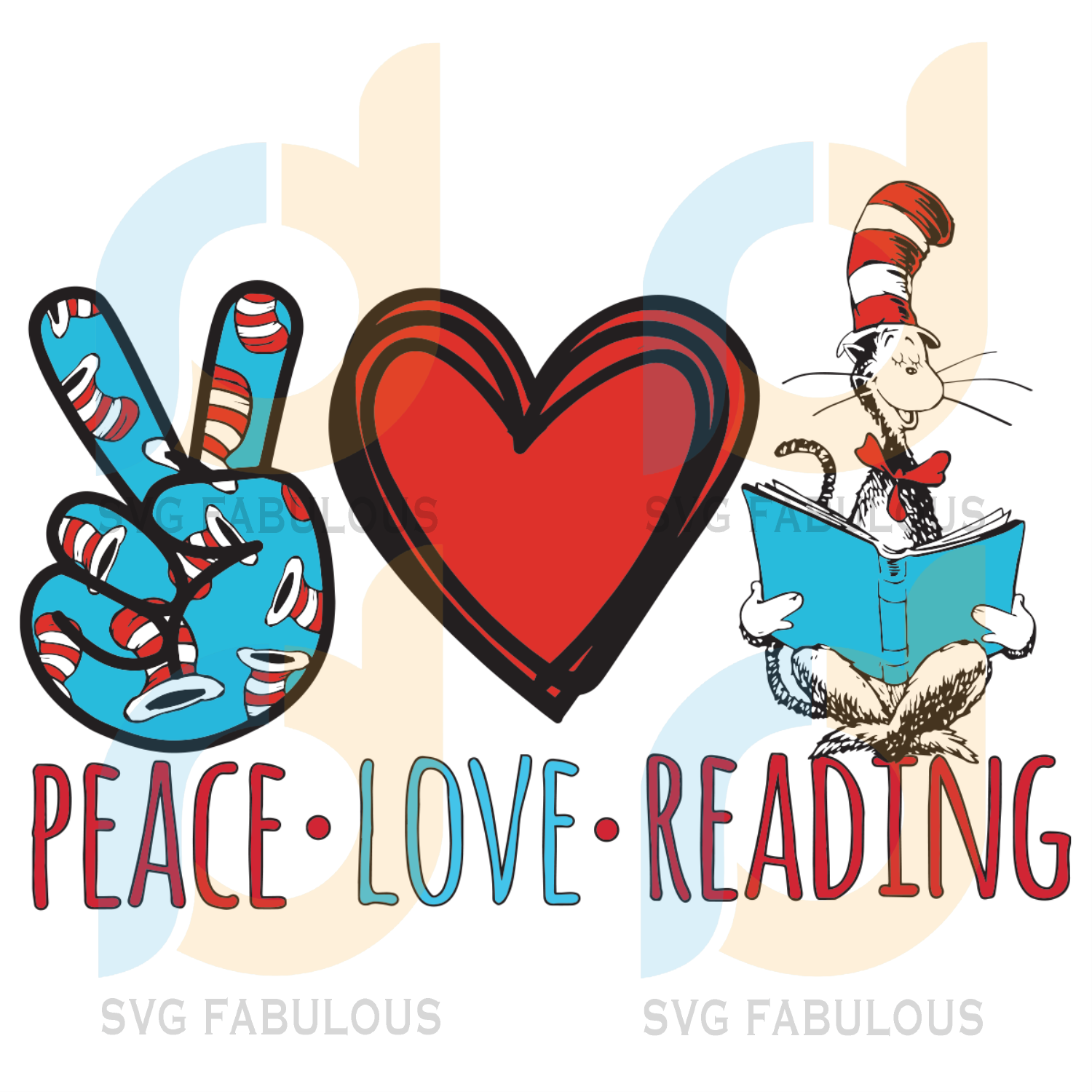 Download Peace Love Reading Svg Dr Seuss Svg Seuss Svg Love Reading Svg Rea Svg Fabulous