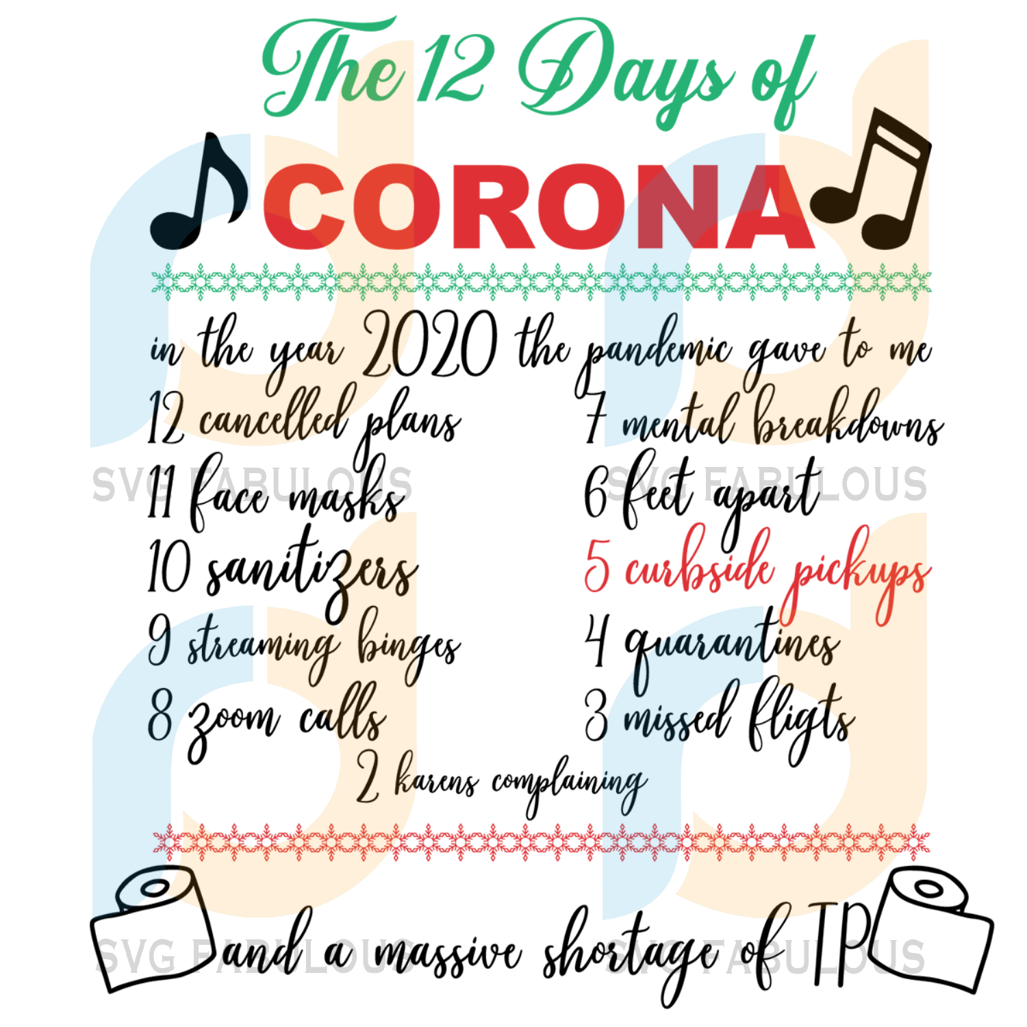 Download The 12 Days Of Corona Svg Christmas Svg Xmas Svg Merry Christmas C Svg Fabulous