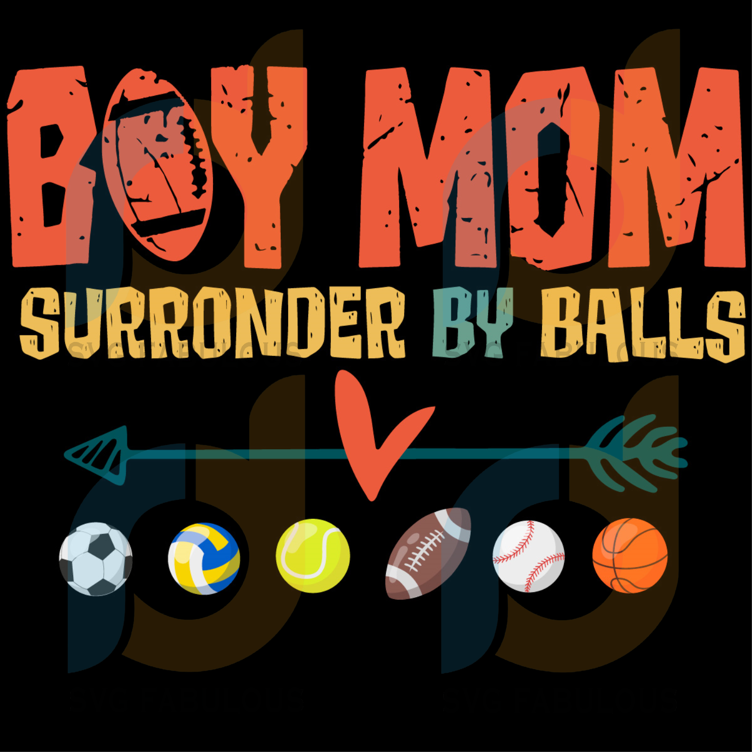 Download Vintage Retro Boy Mom Surrounded By Balls Svg Mothers Day Svg Boy Mo Svg Fabulous
