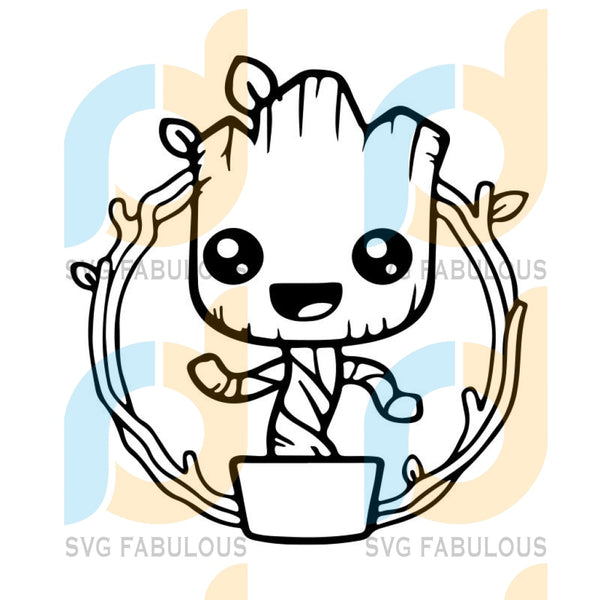 Download Baby Groot Outline Svg Png Instant Download Cricut And Silhouette G Svg Fabulous