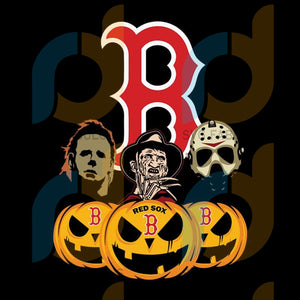 Download Boston Red Sox Halloween Horror Movie Pumpkin Svg Jason Voorhees And Svg Fabulous