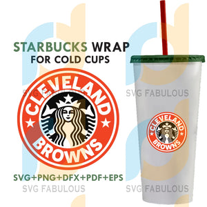 Download Clevelands Browns Starbucks Wrap Svg Sport Svg Cleveland Browns Svg Svg Fabulous