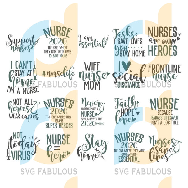 Download Covid Nurse Svg Bundle Covid Nurse Svg Cut Files Instant Download Svg Fabulous