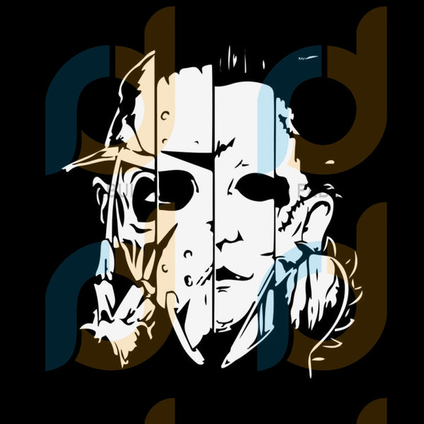 Download Freddy Jason Michael Myers And Leather Face Squad Svg Horror Movies C Svg Fabulous