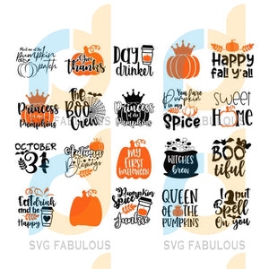 Download Halloween Svg Bundle Pumpkin Signs Fall Svg Boo Svg Queen Halloween Svg Fabulous