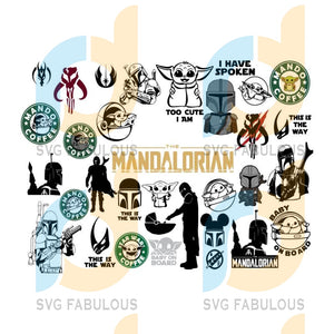 Download Mandalorian Svg Bundle Mandalorian Bundle Svg Star Wars Svg Baby Yo Svg Fabulous