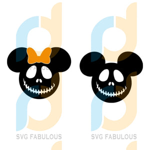 Mickey Minnie Nightmare Before Christmas Svg Jack Skellington Svg Di Svg Fabulous