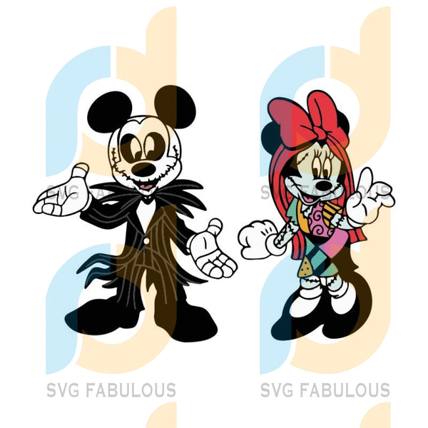 Download Minnie Svg Mickey Svg Jack Skellington Svg Jack And Sally Svg His Svg Fabulous