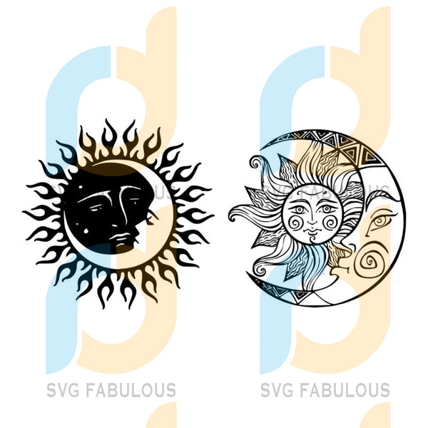 Download Moon And Sun Svg Digital Download Cut Files For Cricut Silhouette C Svg Fabulous