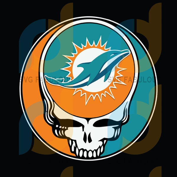 Nfl Team Miami Dolphins X Grateful Dead Logo Band Svg Miami Dolphins Svg Fabulous