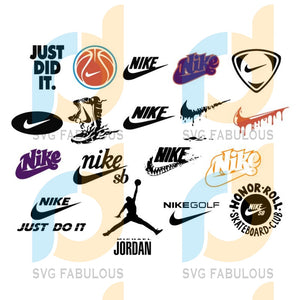 Download Nike Logo Svg Bundle Bundle 24 Images Just Do It Nike Swoosh Cricut Svg Fabulous