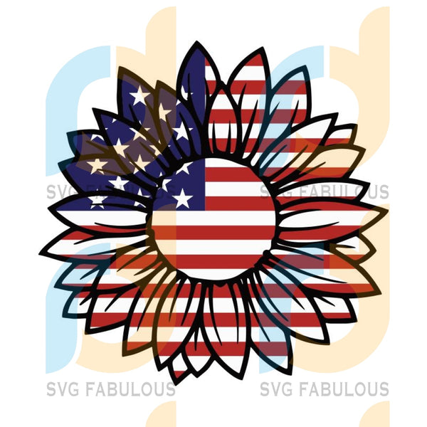 Download Patriotic Sunflower Svg 4th Of July Svg American Flag Svg Usa Svg D Svg Fabulous