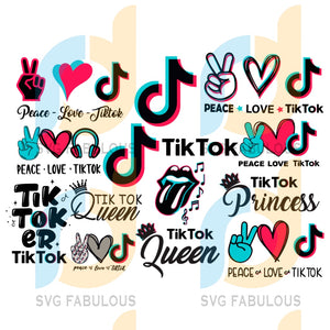 Free Free 198 Sublimation Peace Love Tik Tok Svg SVG PNG EPS DXF File