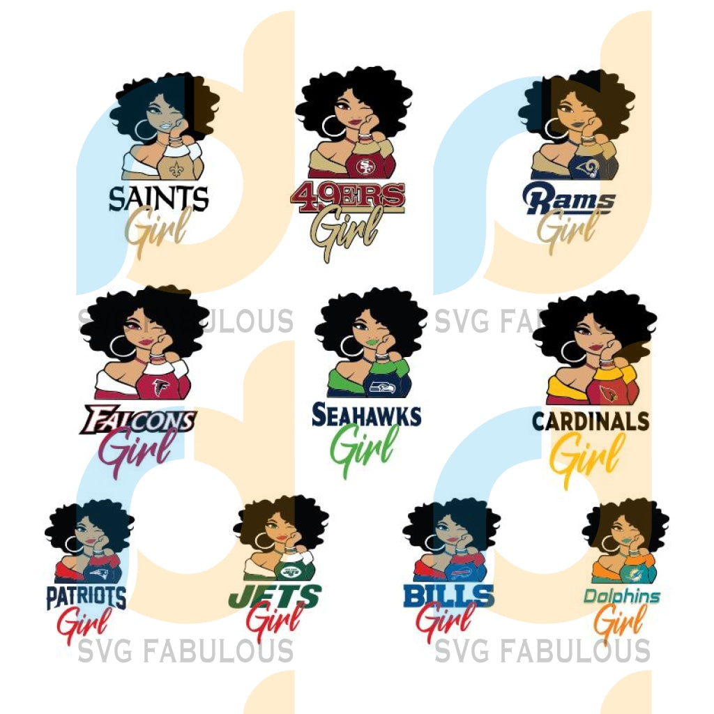 Download Wine Diva African American 10 Nfl Football Teams Svg Bundle Svg Fabulous PSD Mockup Templates