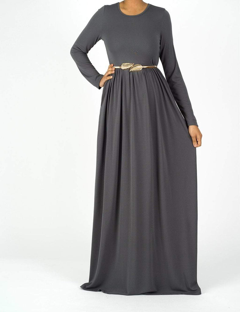 Long sleeve maxi dress | Milk Silk Maxi Dress – Kabayare