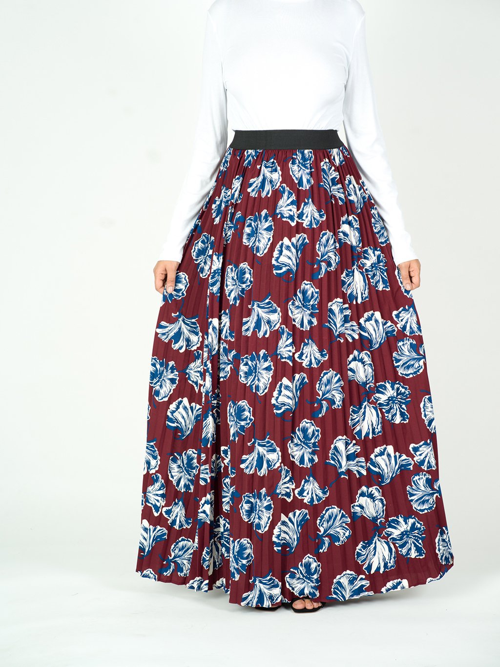 pleated maxi skirt online