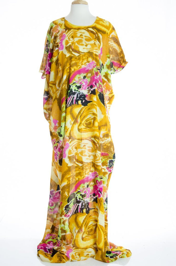 Yellow Blossom Bati Dress – Kabayare