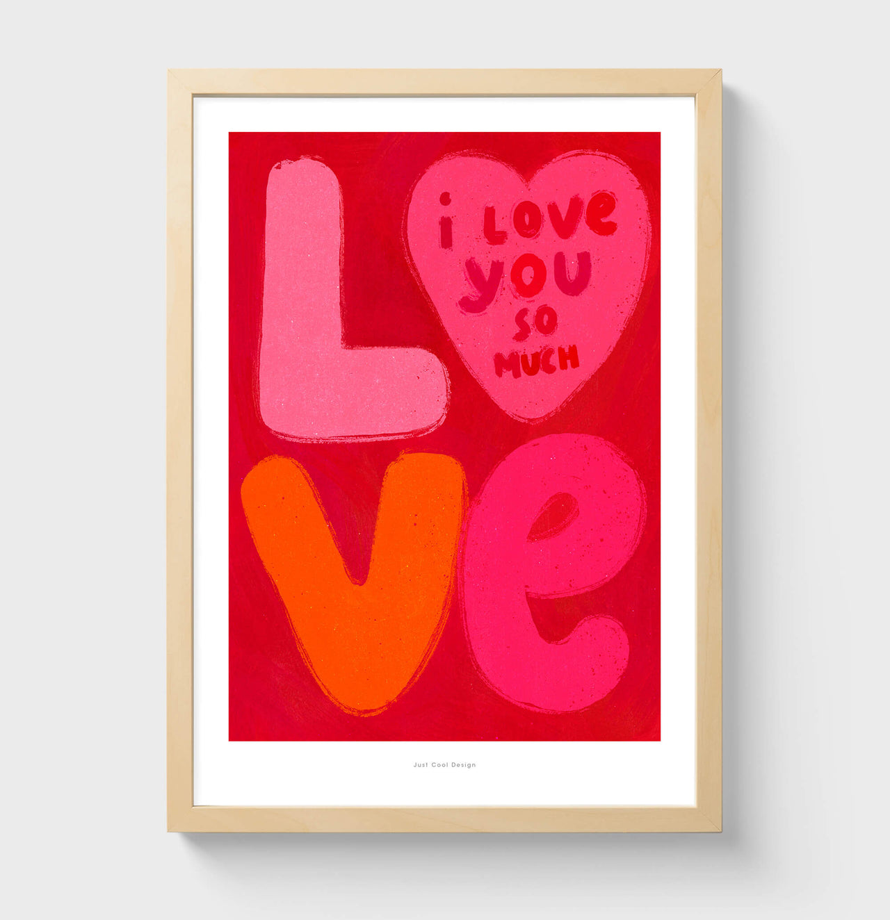 I love you so much typography art print | Love print – Just Cool Design