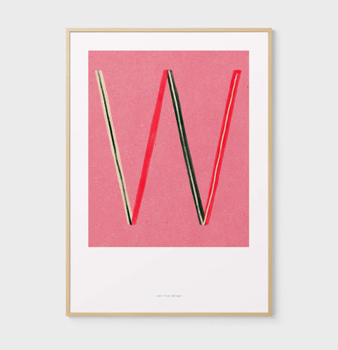 Illustrated A letter wall art prints | Initial art typography poster – Just  Cool Design