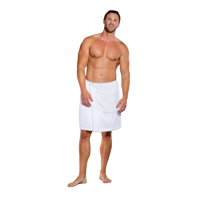 Wrapped In A Cloud Spa Wrap for Men - White