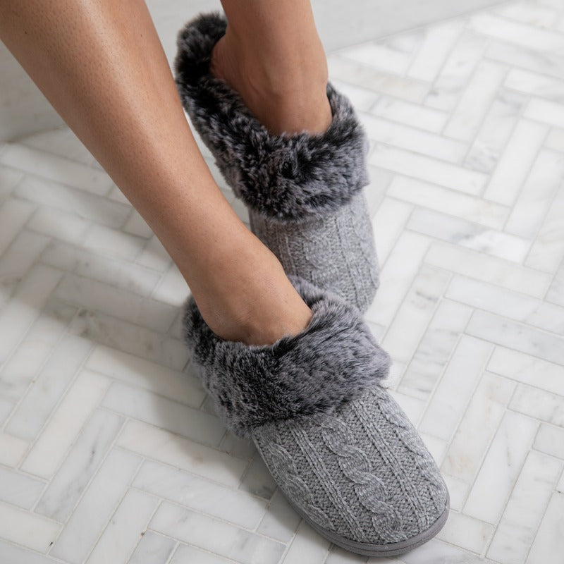 The Chenille Slipper- 11 / Dark Gray