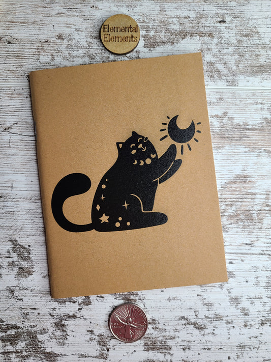 Mystical Cat Journal for Women and Men, Celestial Cat Notebook, Zodiac Cat  Journal Cute