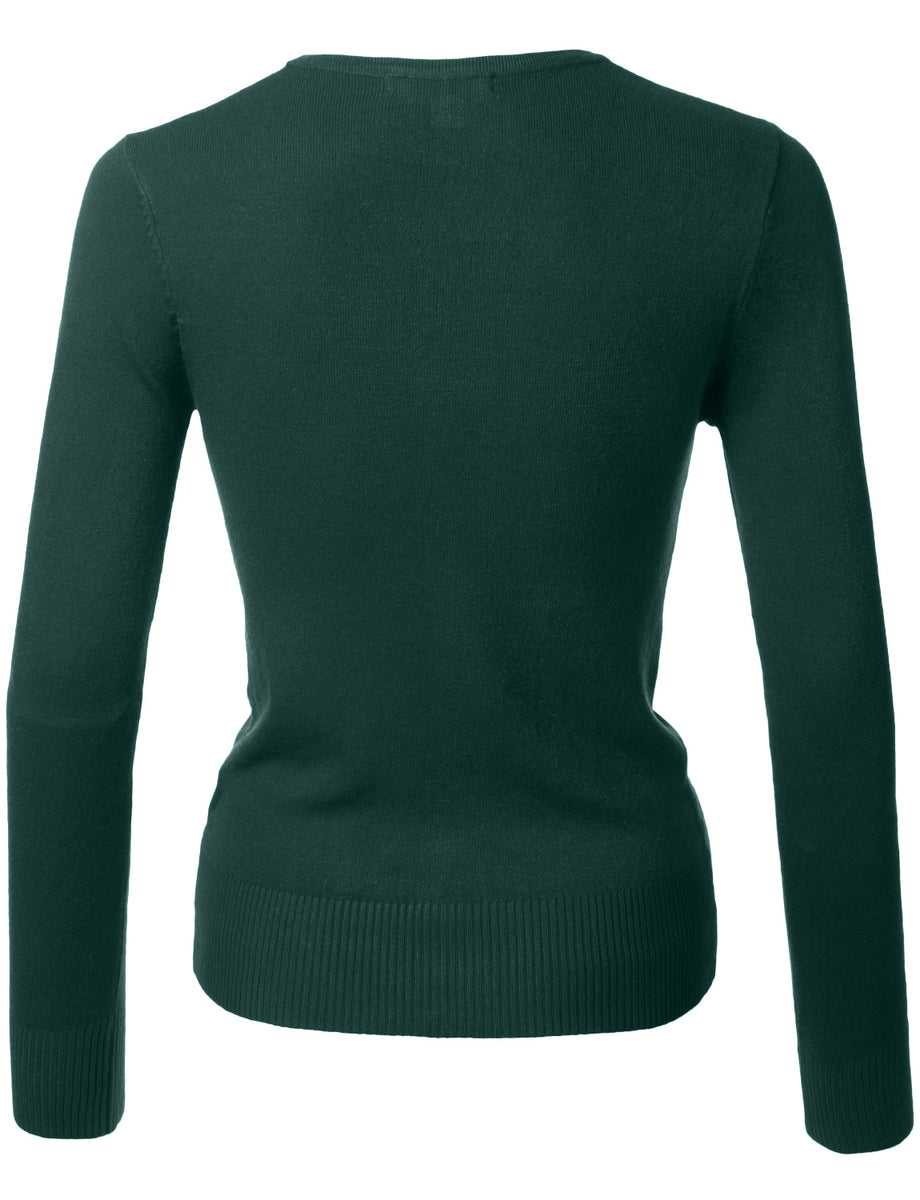 LE3NO Womens Soft Fitted Basic Cardigan Sweater