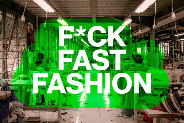 The inside of an unethical sweatshop of a fast fashion factory in the far East