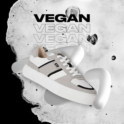 Chunky Platform Vegan Skate Sneaker in Grey Black and White