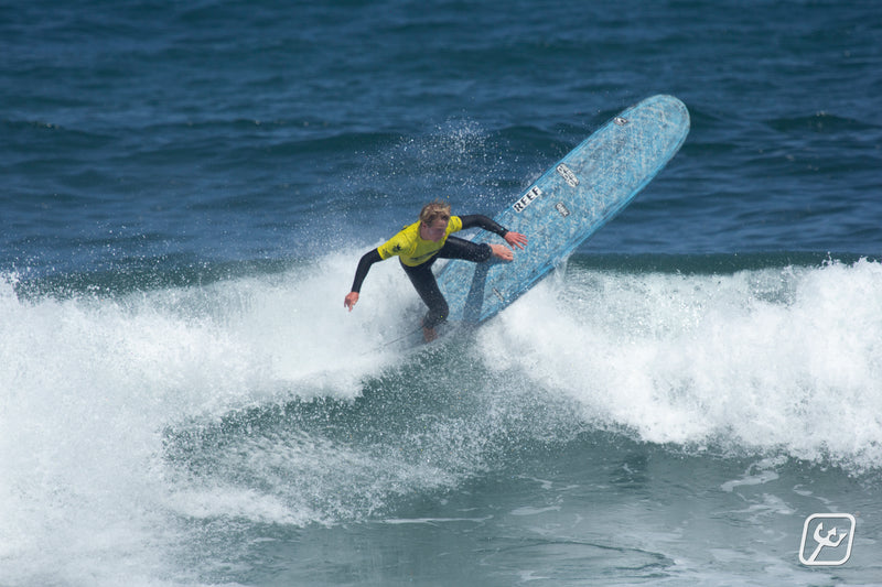 Arthur Randle surfing at the 2022 Euro Surf Junior Champs