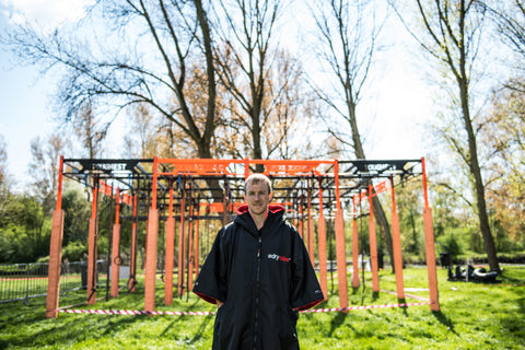 Jon Albon in his dryrobe 