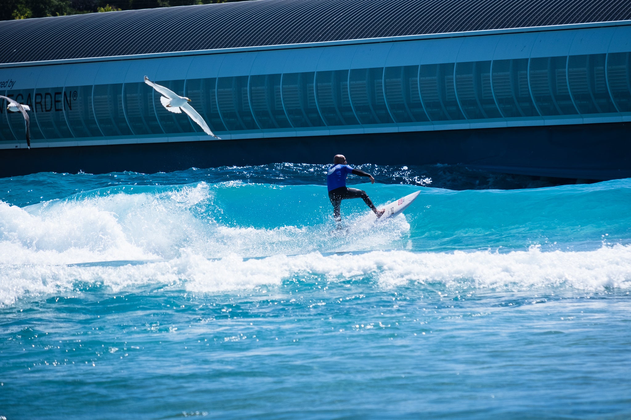 Israeli adaptive surfer Nachman Yariv Balulu competing at the Wave 