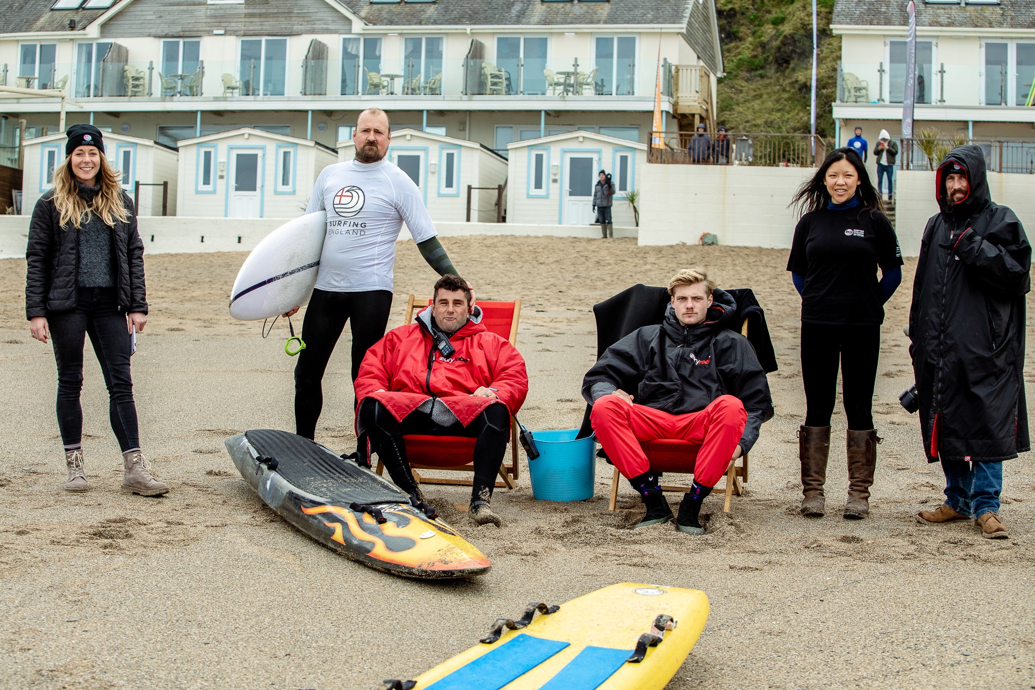 Sam Lamiroy and the Surfing England crew