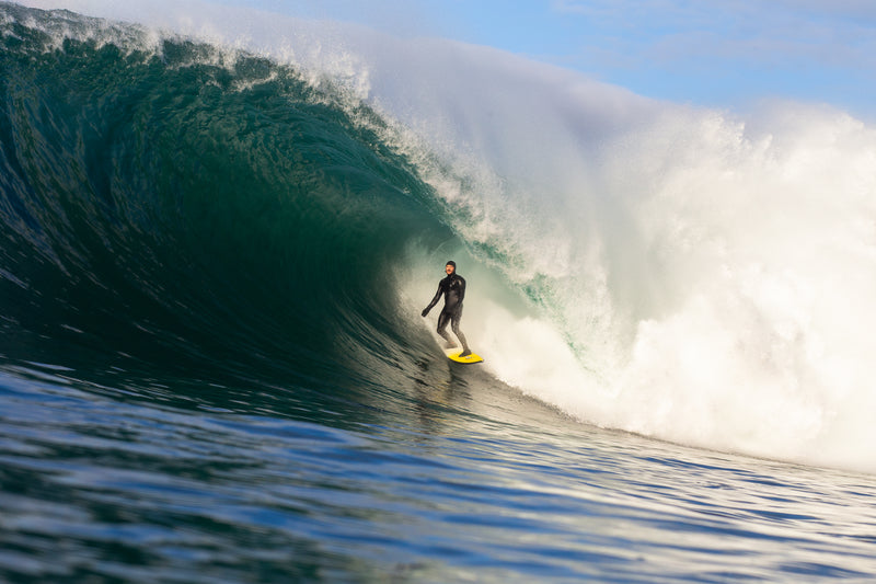 Taz Knight surfing a big wave