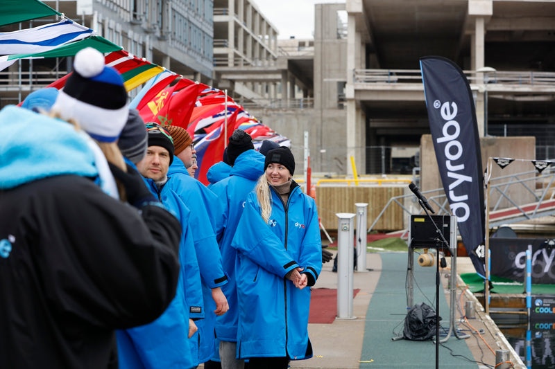 WSWC team stood by the pool in dryrobes