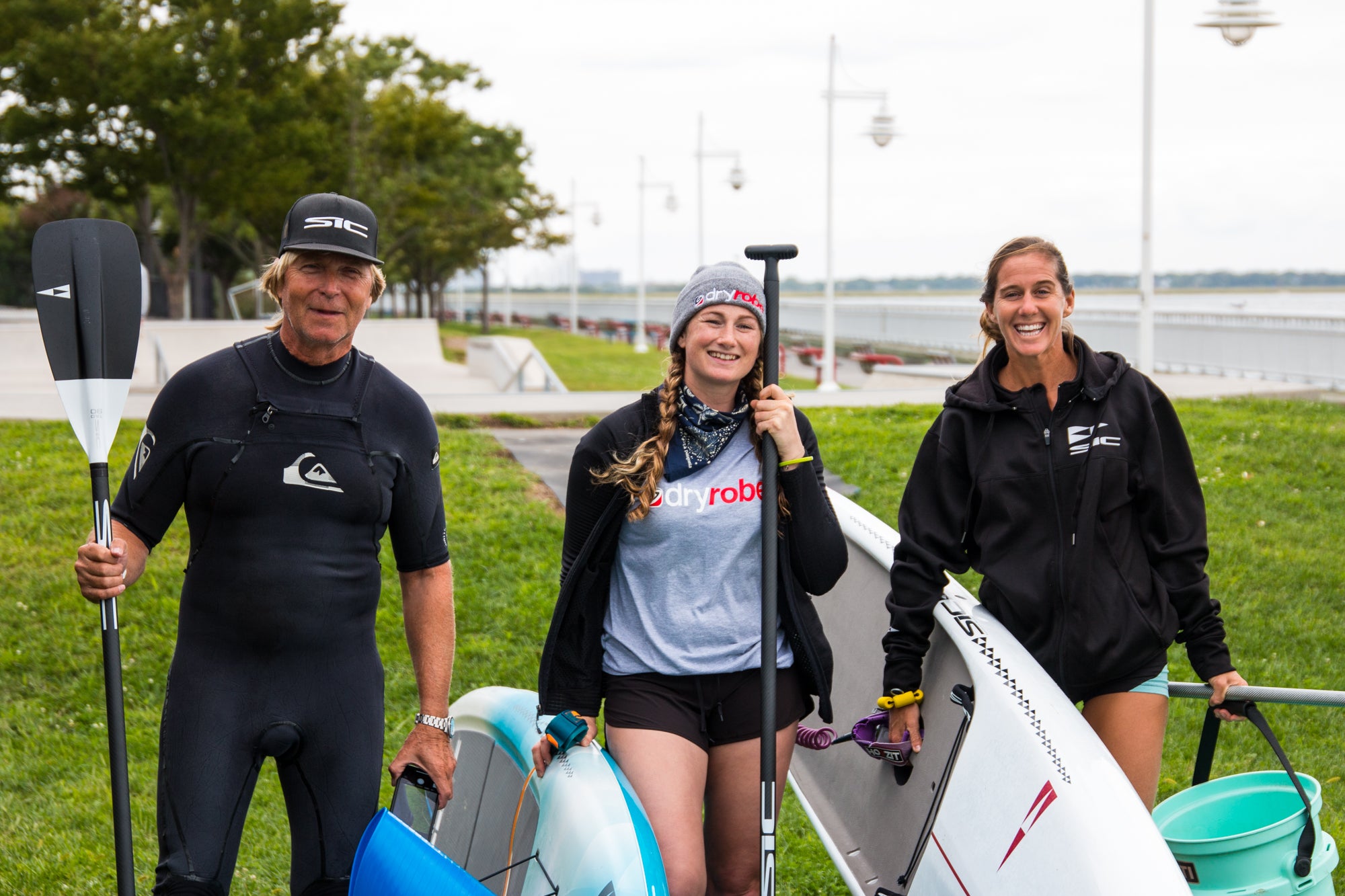 Cal Major and Seychelle Webster New York SUP clean up