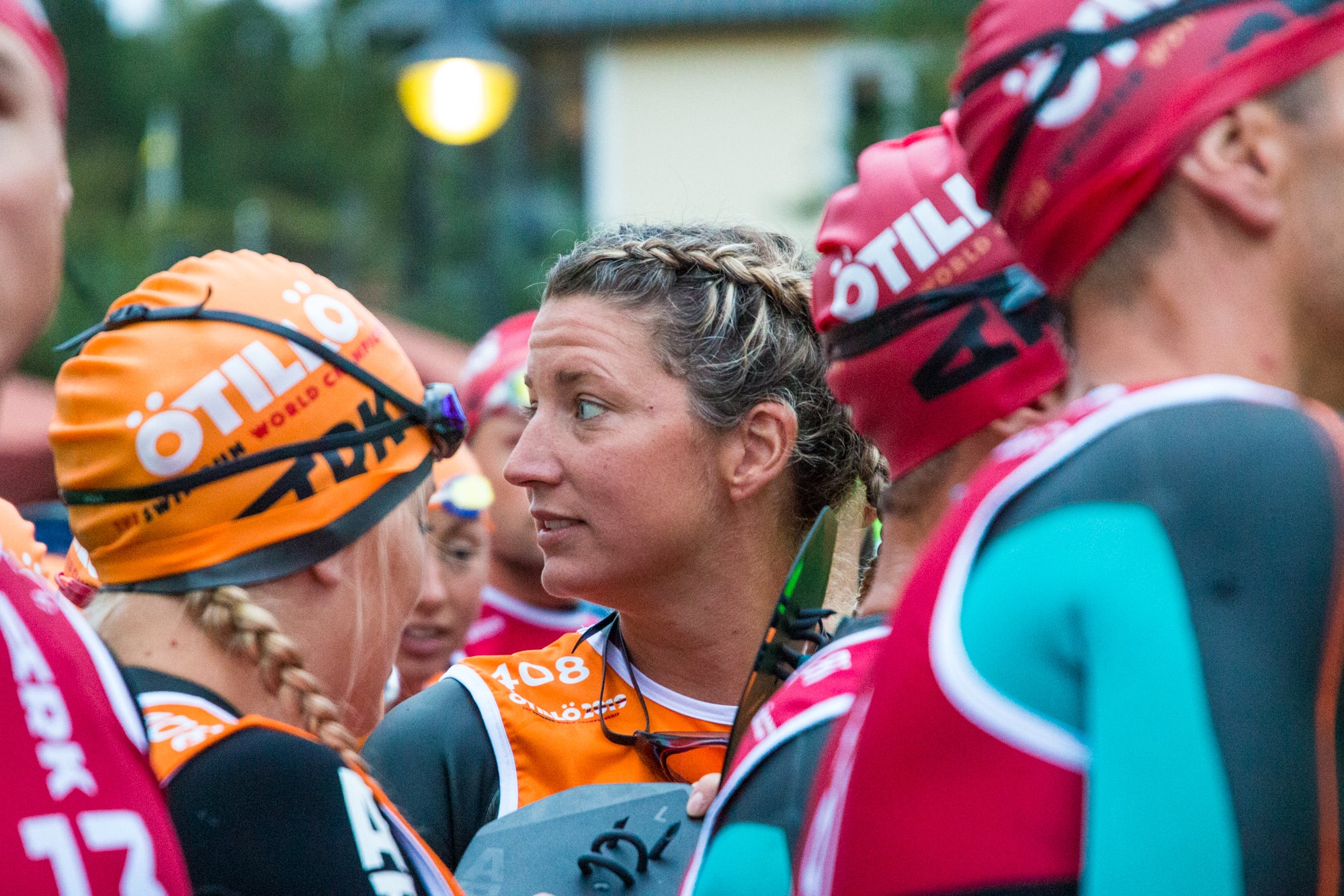 Helen Wikmar of Team ARKsouls Addnature on the start line at in Sandhamn for ÖTILLÖ Swimrun World Championship