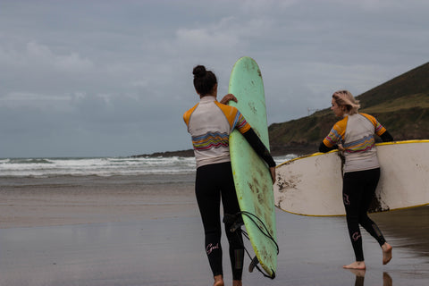 saunton, sands, devon, beach, yoga, surfing, kitty, cowell, jessica, skye, bloggers, dryrobe, volcom